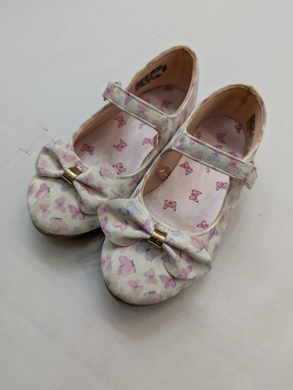 Self Esteem Girls Floral Butterfly Mary Jane Shoes Bow Strap Size 9